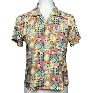 RRL Double RL Ralph Lauren Western Patchwork Shirt Womens Small